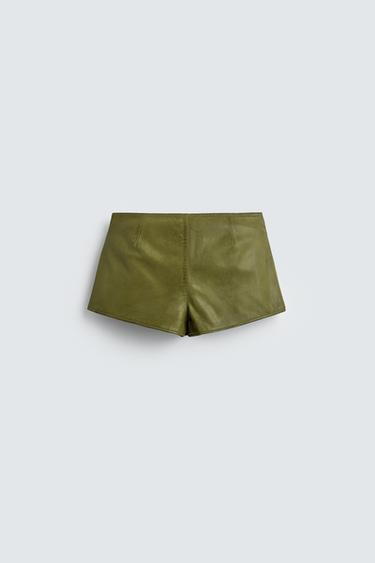 SHORTS CUIR HARRY LAMBERT FOR ZARA X DISNEY - Vert de Zara - Image 2