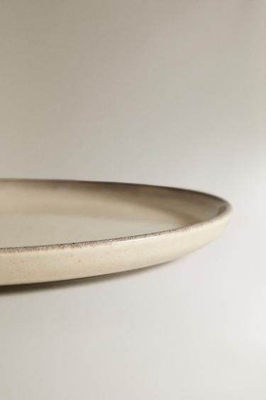 ASSIETTE PLATE GRÈS - Écru clair de Zara - Image 3