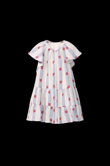 JACQUARDKLEID MIT BLUMENMUSTER - Blau von Zara - Bild 0