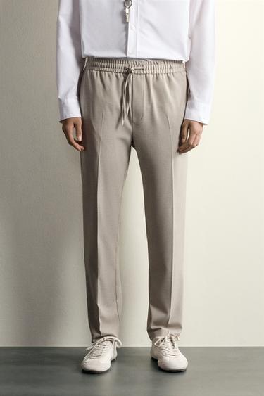 PANTALÓN CINTURA JOGGER EASY CARE - Tostado claro de Zara