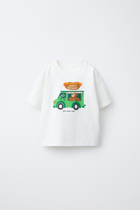 PRINTED T-SHIRT - White by Zara - Image 0