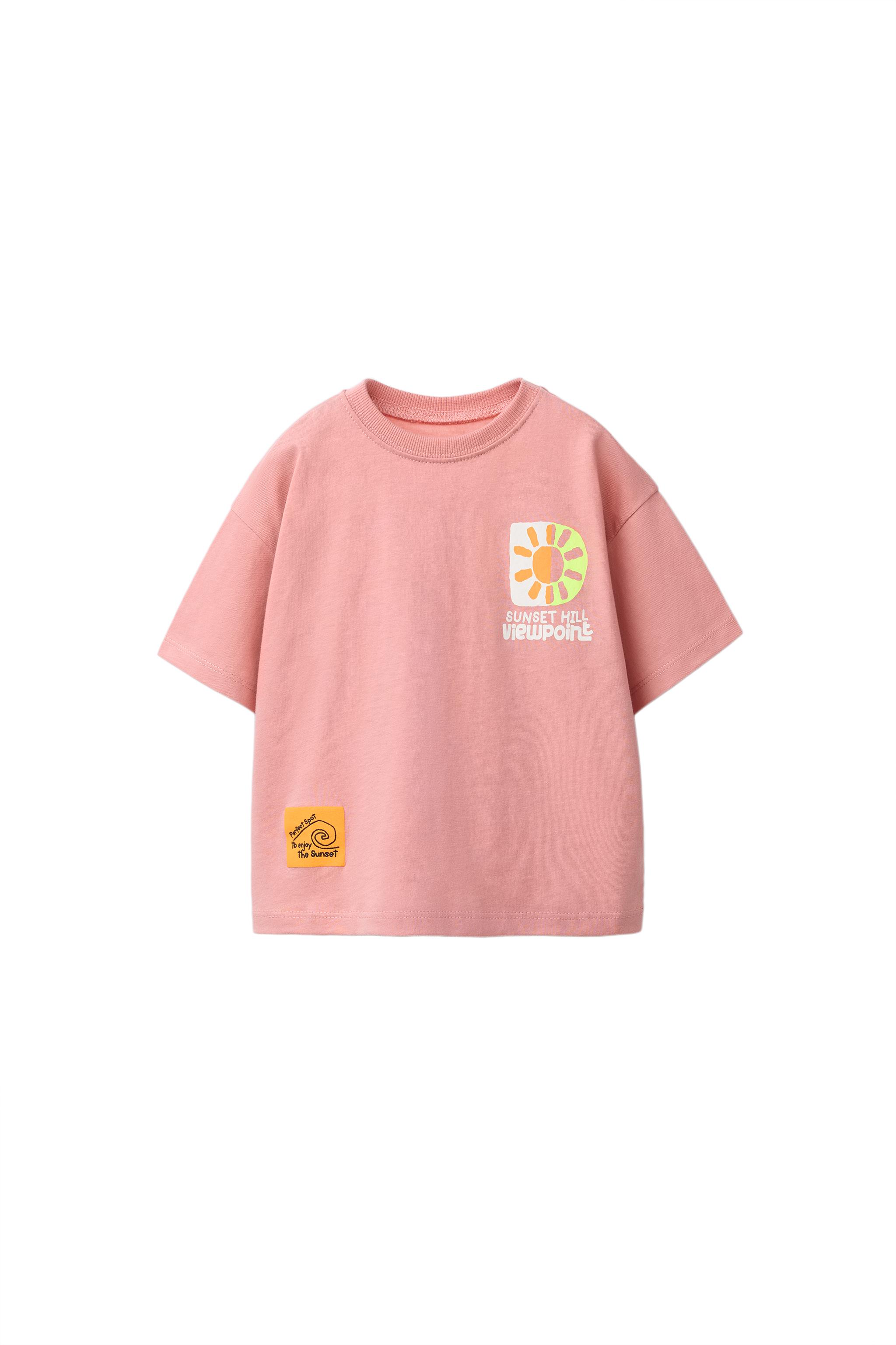 SUN PRINT T-SHIRT - Pale pink | ZARA United States