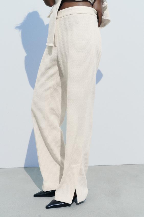 BRUSHED RIBBED TROUSERS