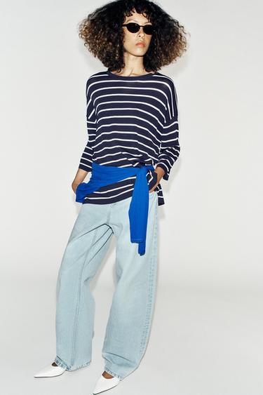 3/4 SLEEVE KNIT TOP - Stripes by Zara - Image 0