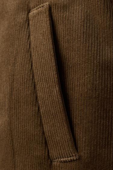 VESTE EN VELOURS CÔTELÉ MATELASSÉE DOUBLE COL EN CUIR DÉTACHABLE BENSIMON ® X ZARA  - Marron de Zara - Image 8