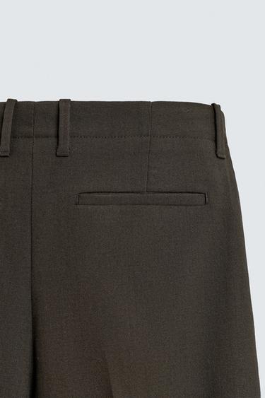 100% WOOL ORIGINS CHINO TROUSERS - Dark brown by Zara - Image 9