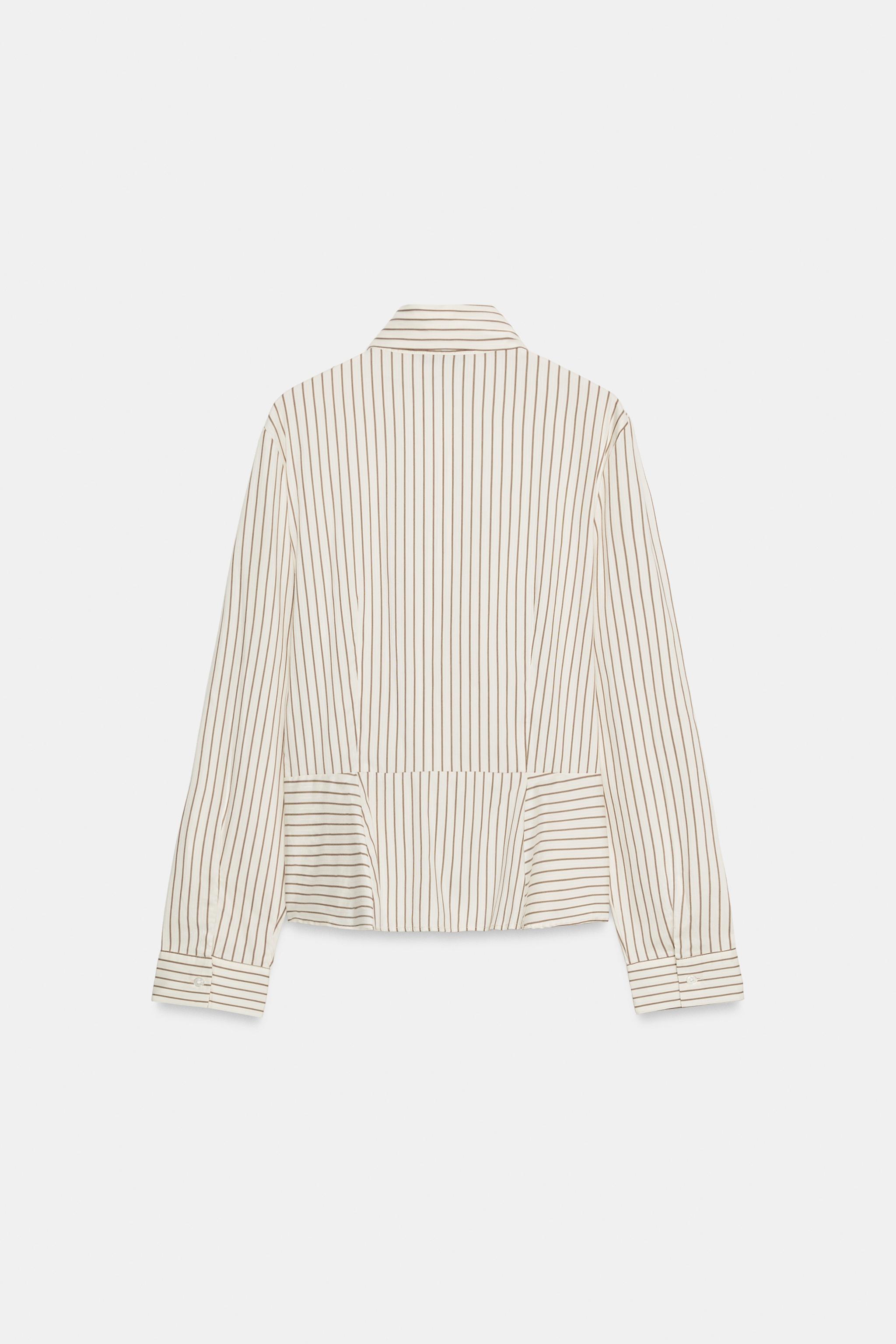 Zara Fiyonklu Peplum Gömlek görsel 7