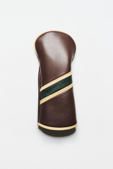 HOUSSE CLUB DE GOLF CUIR TYPE FAIRWAY WOOD - Marron / Vert de Zara - Image 4