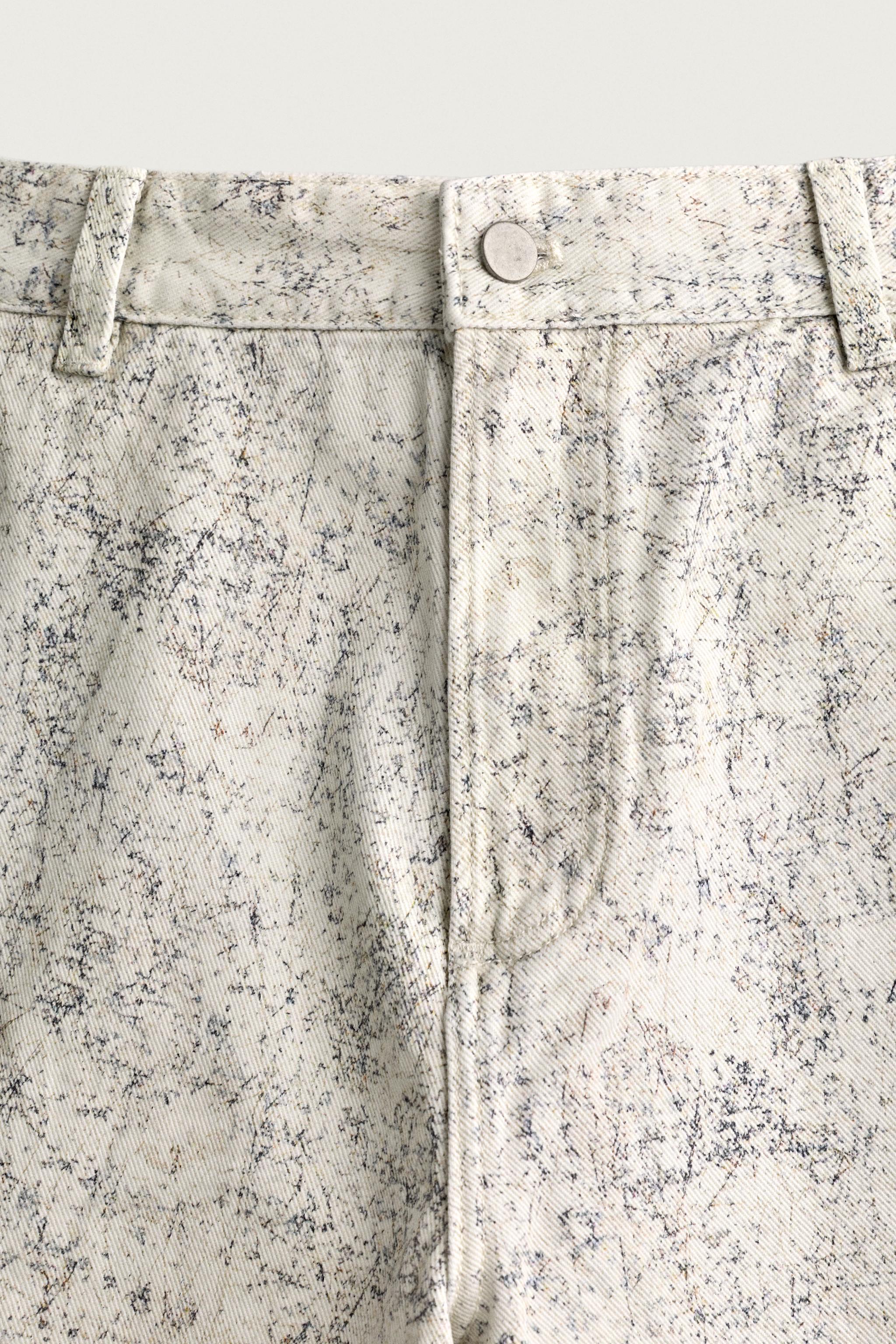 BERMUDA CARGO RELAXED FIT À IMPRIMÉ ABSTRAIT
