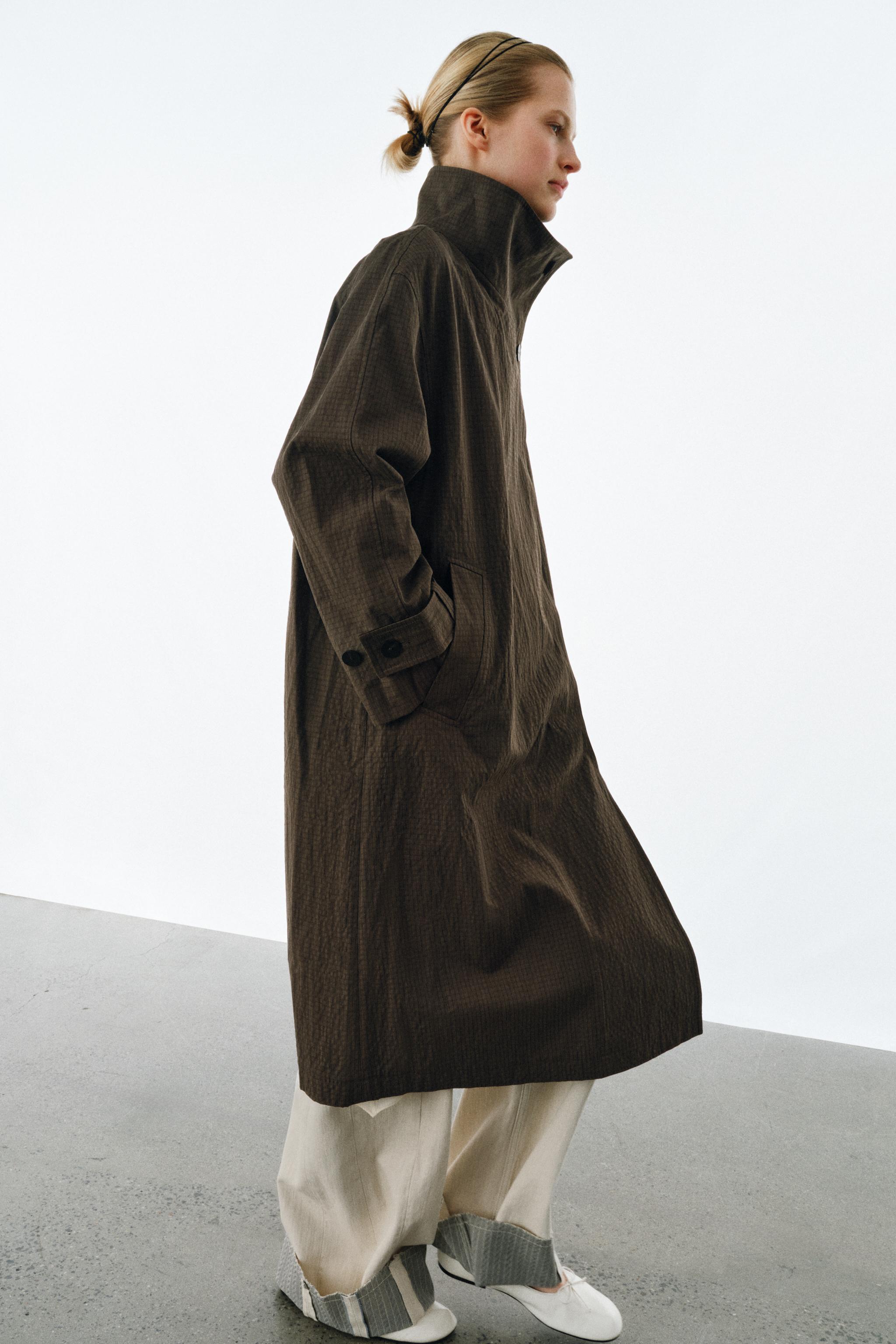TRENCH OVERSIZE À CARREAUX ZW COLLECTION