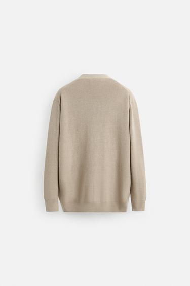 COTTON BLEND CARDIGAN - Beige by Zara - Image 7