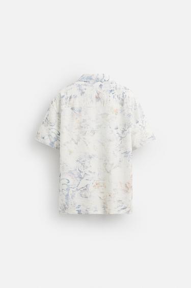 ABSTRACT PRINT SHIRT - Light blue by Zara - Image 7