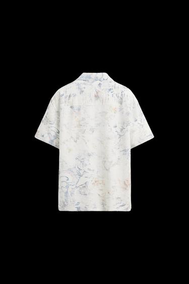 CAMISA ESTAMPADO ABSTRACTO - Azul claro de Zara