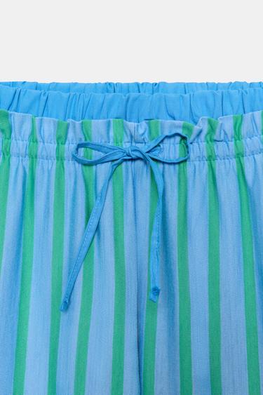 STRIPED PALAZZO TROUSERS - striped by Zara - Image 8