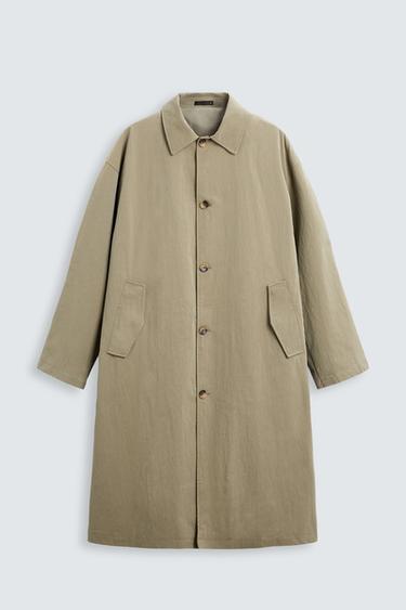 Zara RELAXED FIT TRENCH COAT - Sand