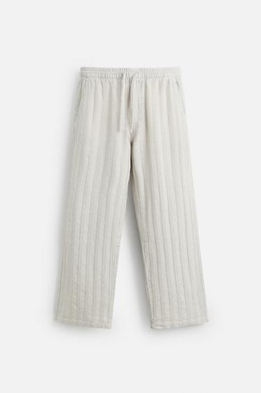 PANTALÓN RELAXED FIT JACQUARD - Hielo de Zara