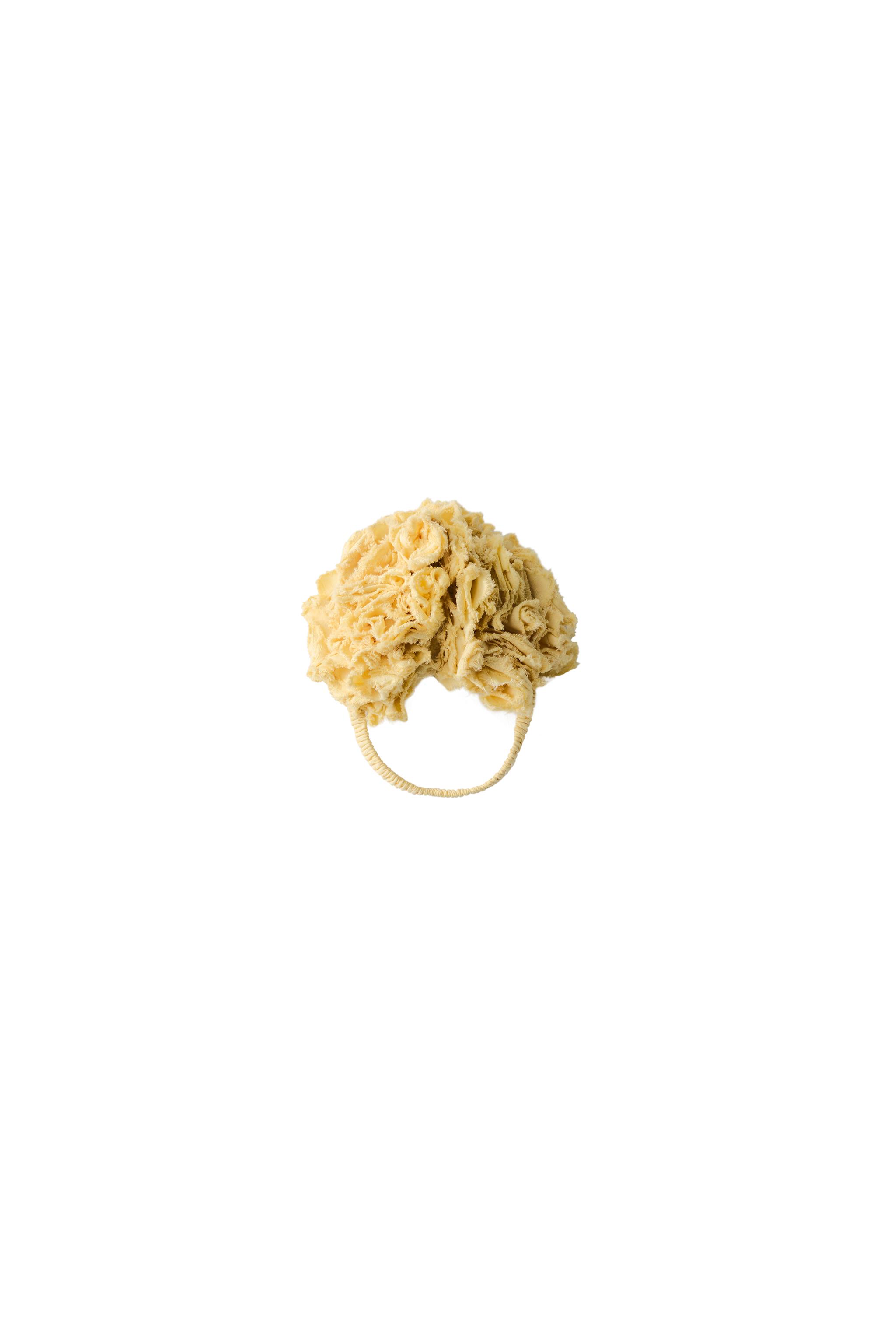 LIMITED EDITION COTTON LINEN FLORAL HEADBAND - Yellow | ZARA 