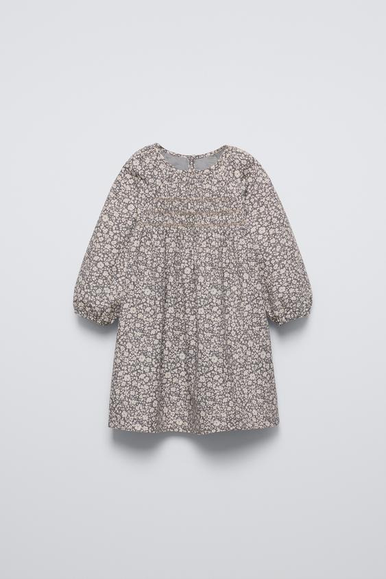 ROCHIE IMPRIMATĂ CU FLORI - Gri | ZARA România