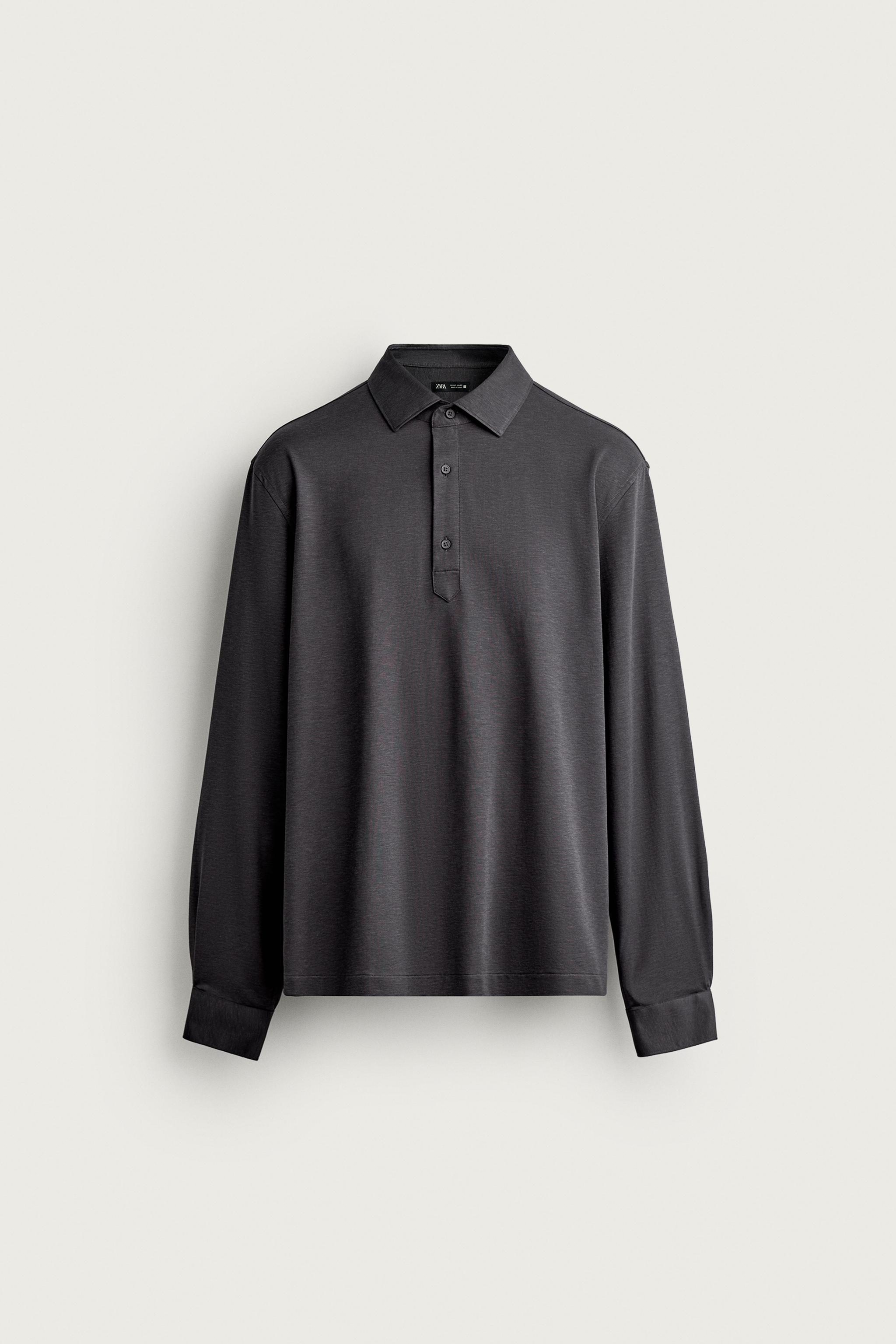 SOFT REGULAR FIT POLO SHIRT — Dark gray