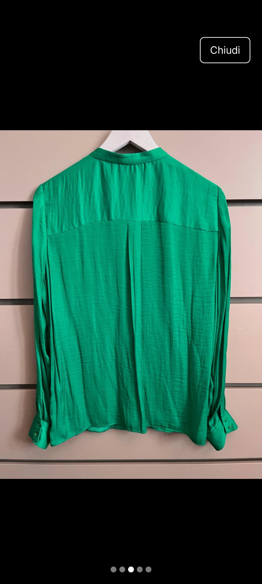 CAMICIA VERDE IN VISCOSA - Image 3