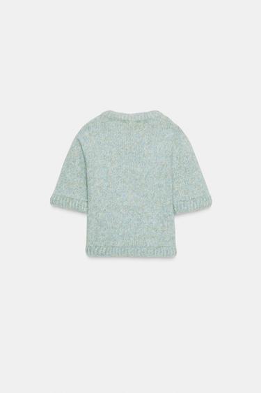 HAUT EN MAILLE À MANCHES COURTES - unique de Zara - Image 3