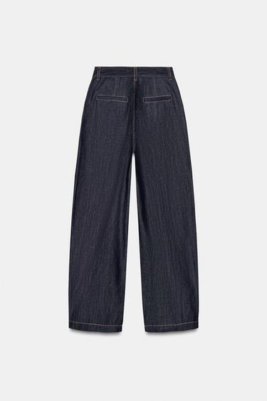 JEAN ZW COLLECTION BALLOON TAILLE HAUTE PLIS - Bleu de Zara - Image 6