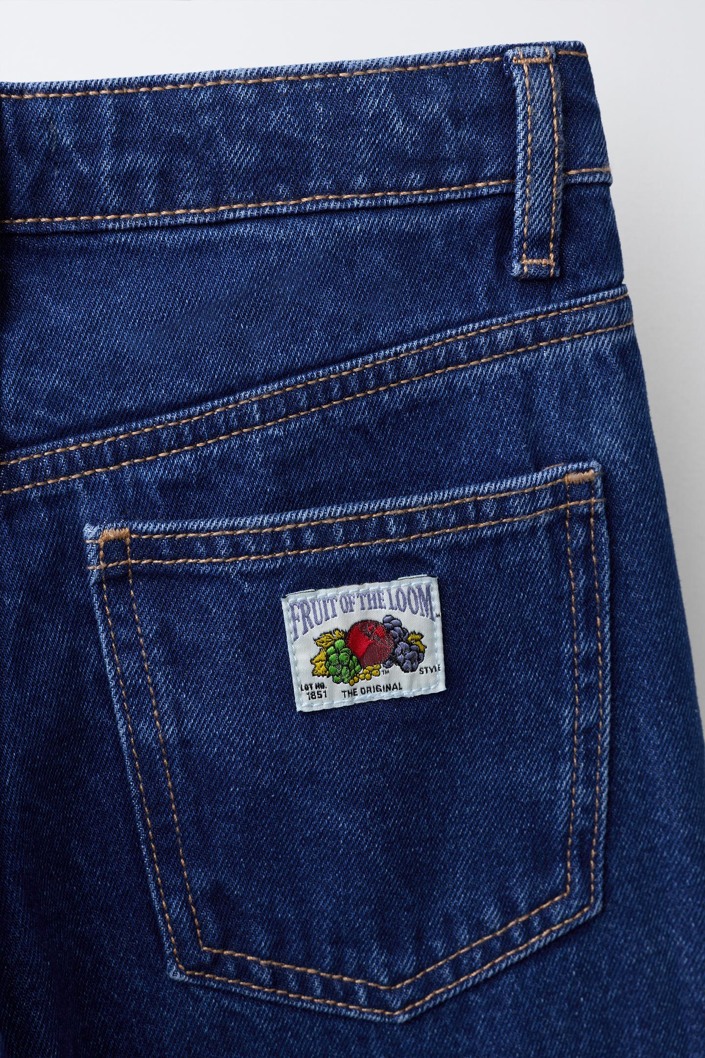 Детские джинсы Zara Fruit OF the Loom™ Loose, цвет: Джинсовый синий — фото 4