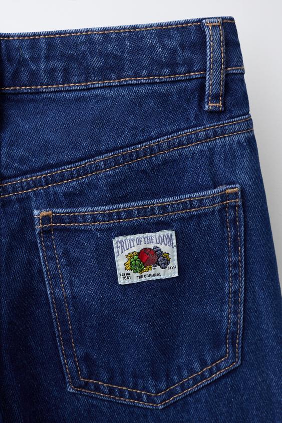 JEAN LOOSE FRUIT OF THE LOOM™ - bleu jean de Zara - Image 3