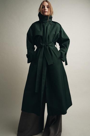 TRENCH OVERSIZE WATER REPELLENT ZW COLLECTION - Botella de Zara