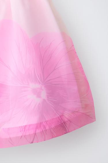ORGANZA FLORAL SKIRT - Pink by Zara - Image 3