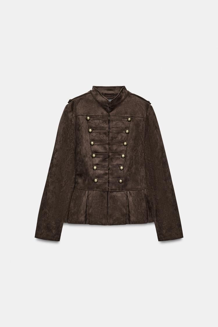 Chaqueta con botones tipo peplum 6