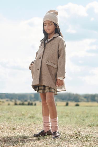 HERRINGBONE WOOL BLEND COAT LIMITED EDITION - Dark camel by Zara - Image 2