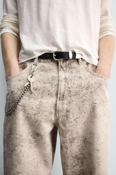 ABSTRACT PRINT BAGGY FIT TROUSERS - Printed by Zara - Image 4
