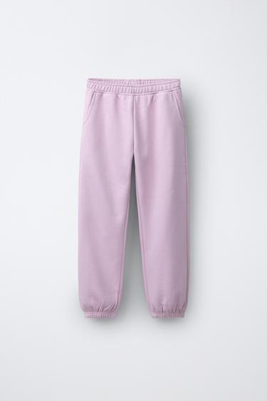 PANTALÓN JOGGING LISO - Rosa de Zara