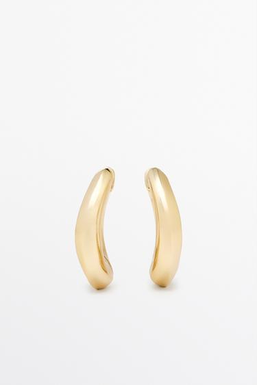 Zara Voluminous hoop earrings - Golden - Image 0