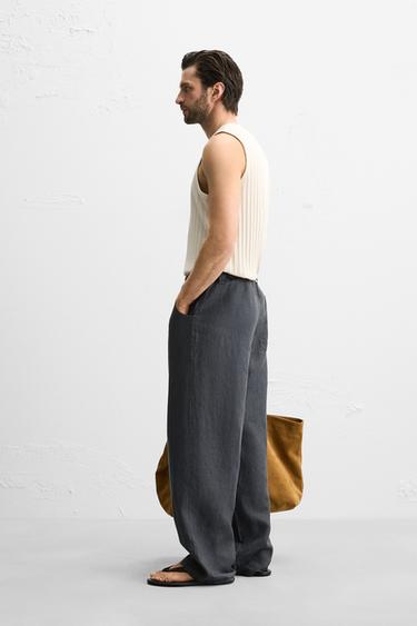 T-SHIRT DÉBARDEUR JACARD RAYURES - Écru de Zara - Image 4