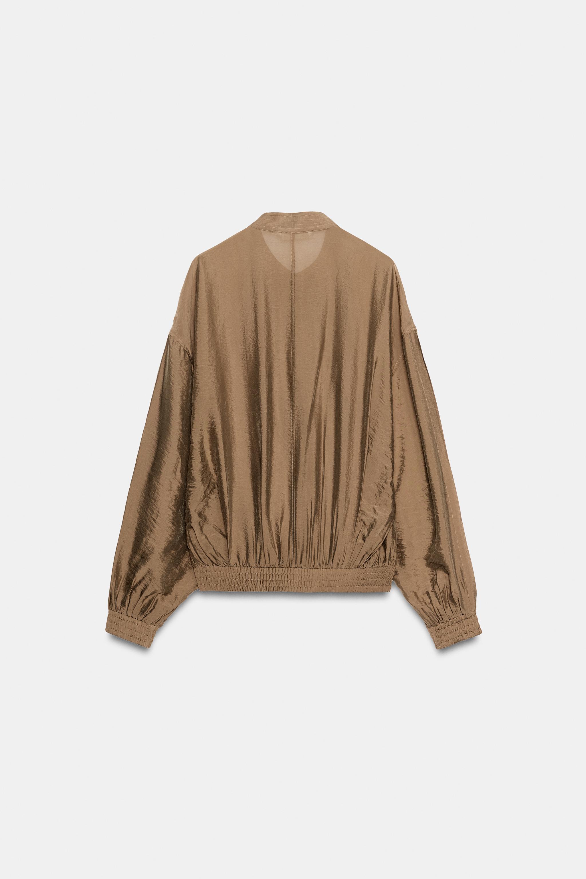 Zara ZW COLLECTION DÖKÜMLÜ GÖMLEK görsel 6