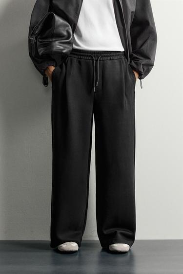 BALLOON-FIT PLEATED TROUSERS - Black by Zara