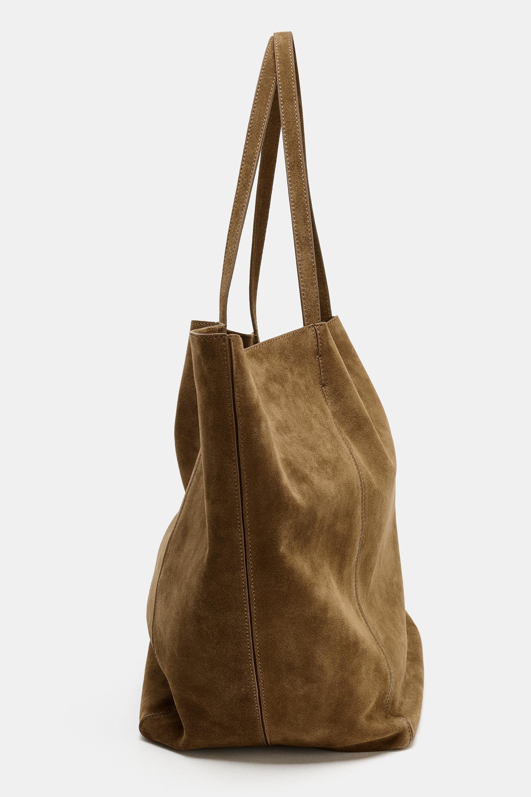 Zara SUEDE MAXI SHOPPER BAG — фото 6