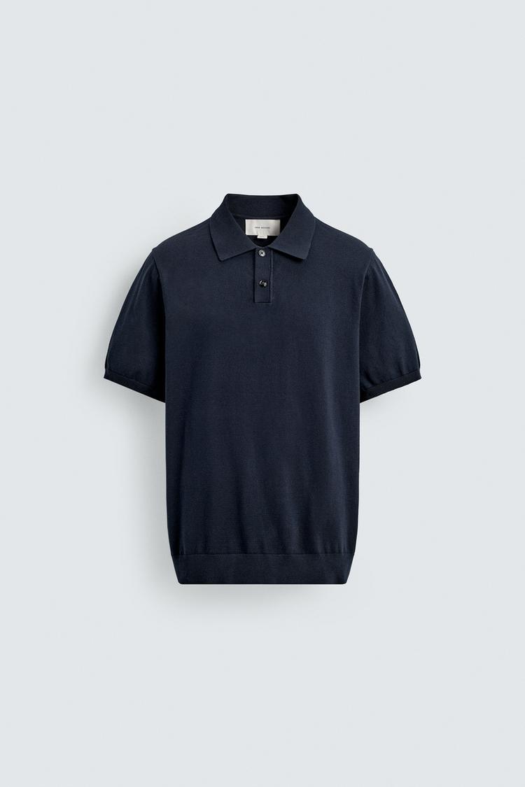 ZARA REGULAR FIT KNIT POLO SHIRT