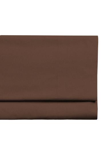 PERCALE COTTON FLAT SHEET (200 THREAD COUNT) - Chocolate by Zara
