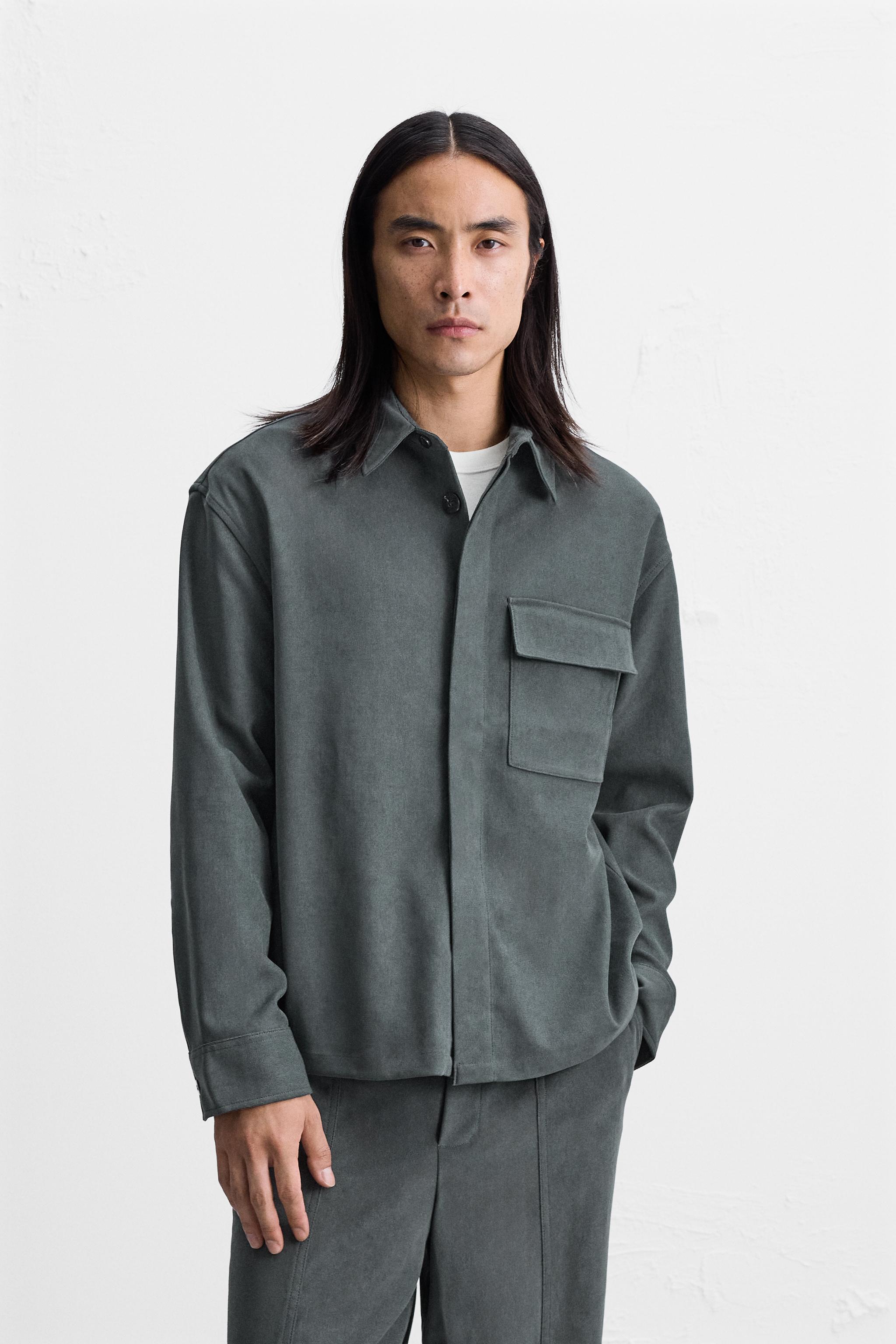 Zara soft store blend overshirt size small