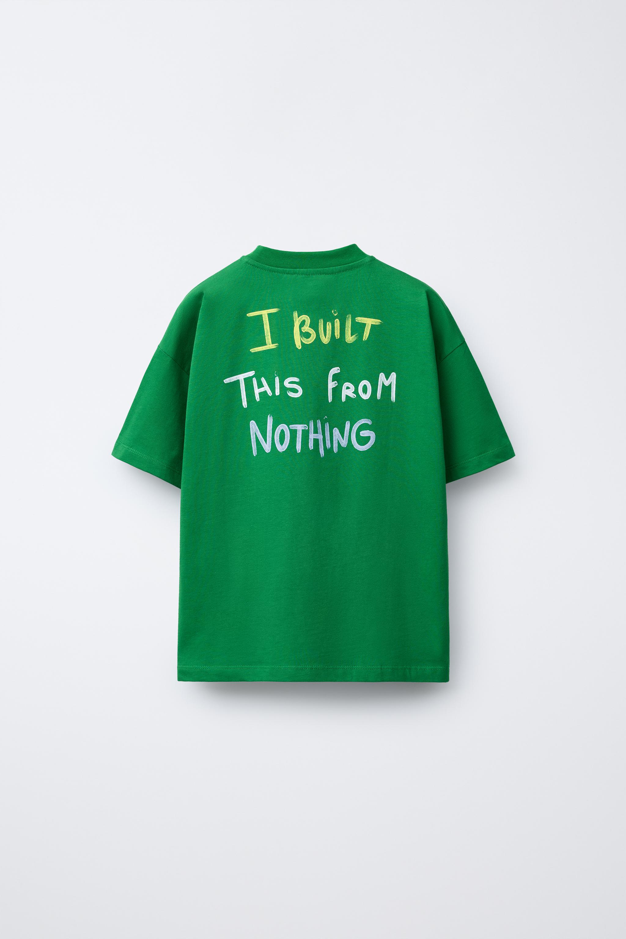 プリントTシャツ - グリーン | ZARA Japan / 日本