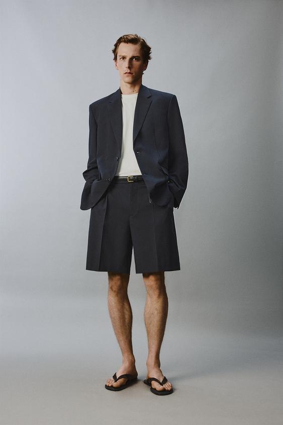 RELAXED FIT PLEATED SUIT SHORTS from Zara - $79.90