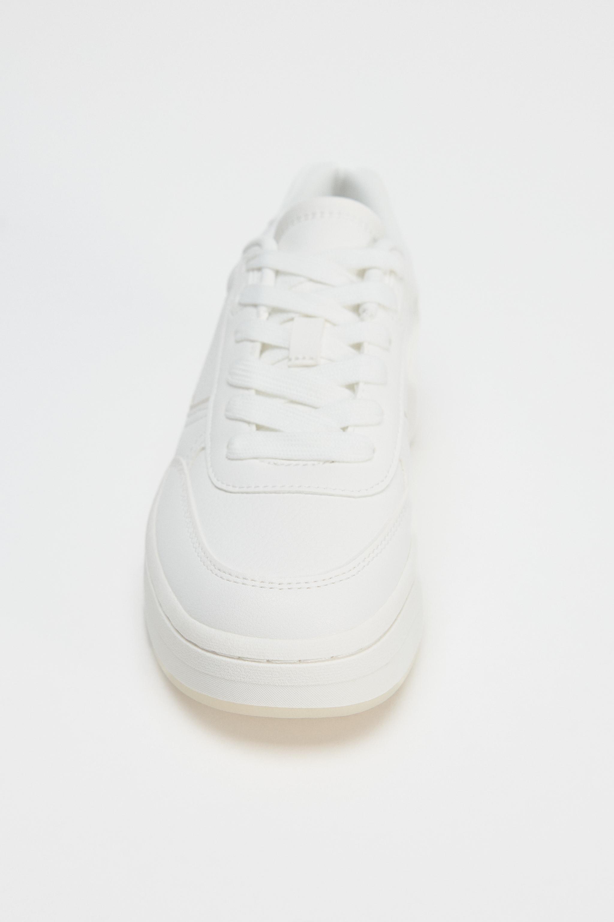 国内発送★ZARA★レースアップ*スニーカー ホワイト ダービー スニーカー - ホワイト | ZARA Japan / 日本