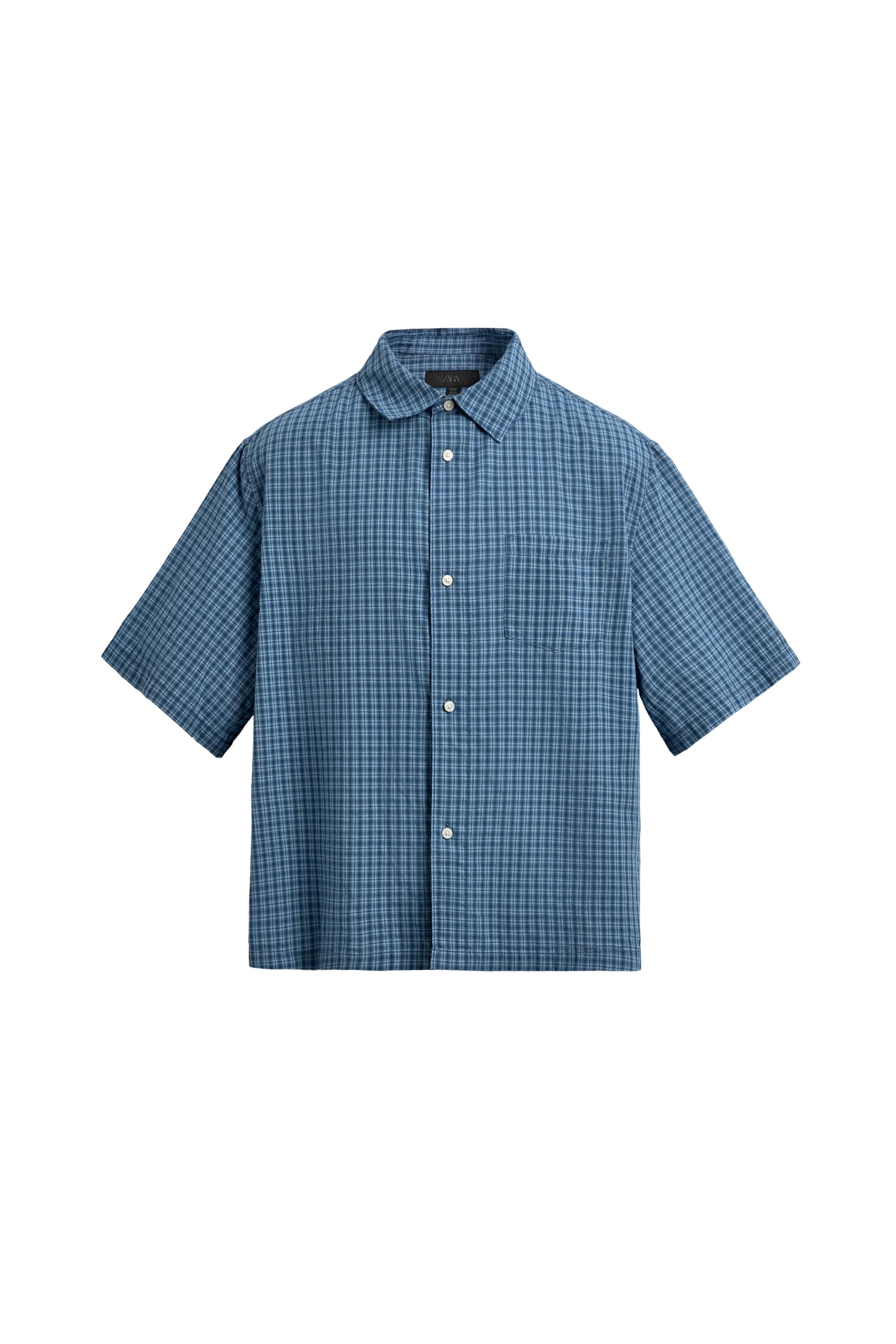 BOXY FİT KARELİ GÖMLEK