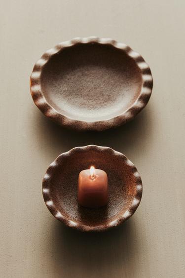 ROUND CANDLEHOLDER - Brown by Zara