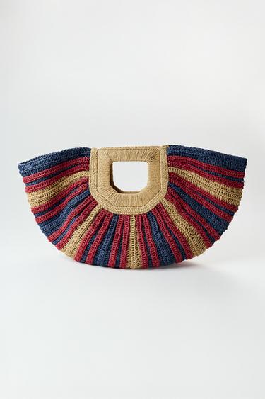 BRAIDED EFFECT PRINTED BAG - Multicoloured by Zara