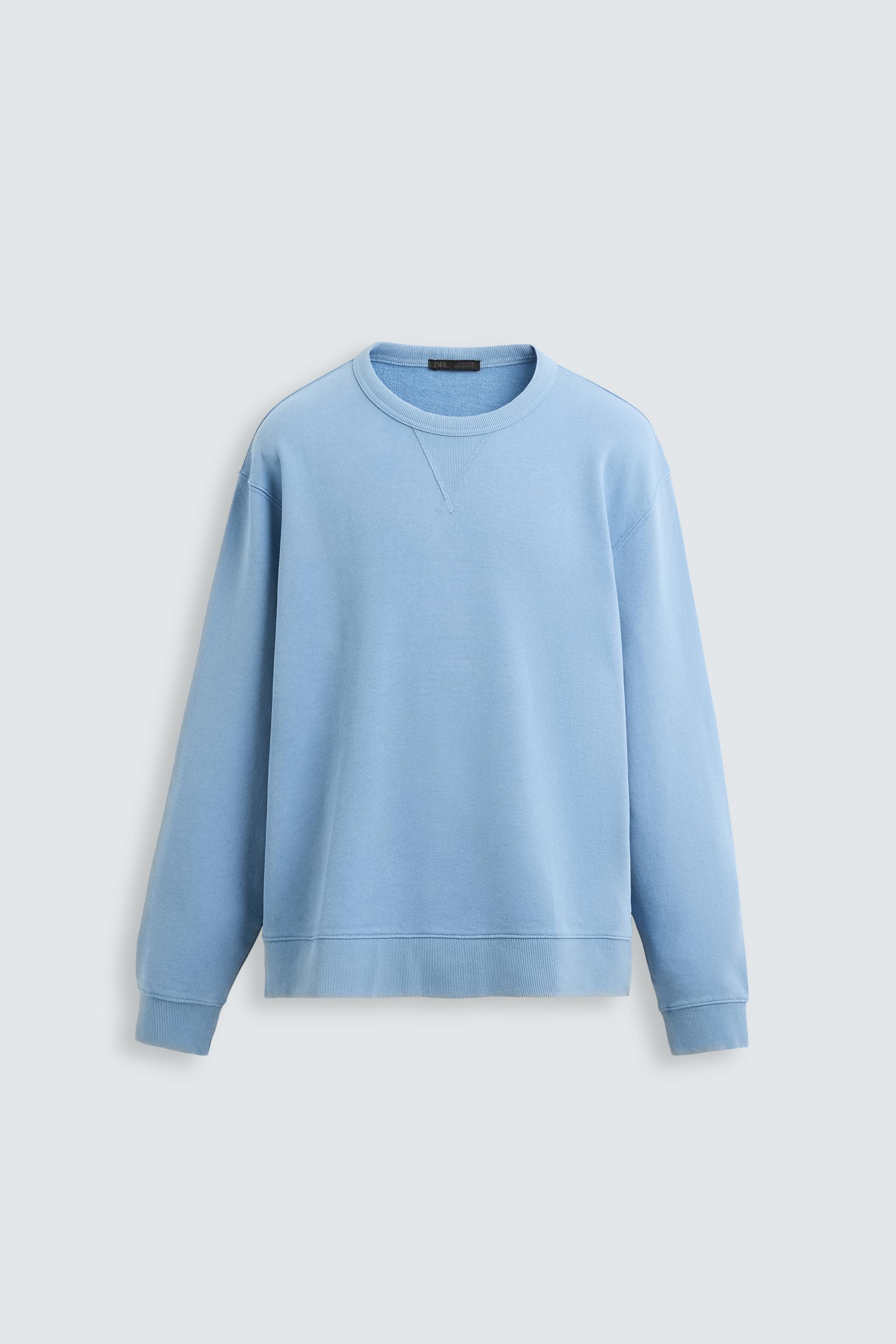 トップス Reels WASHED CREW NECK SWEAT SOFT CREWNECK WASHED SWEATSHIRT - Faded blue | ZARA Canada