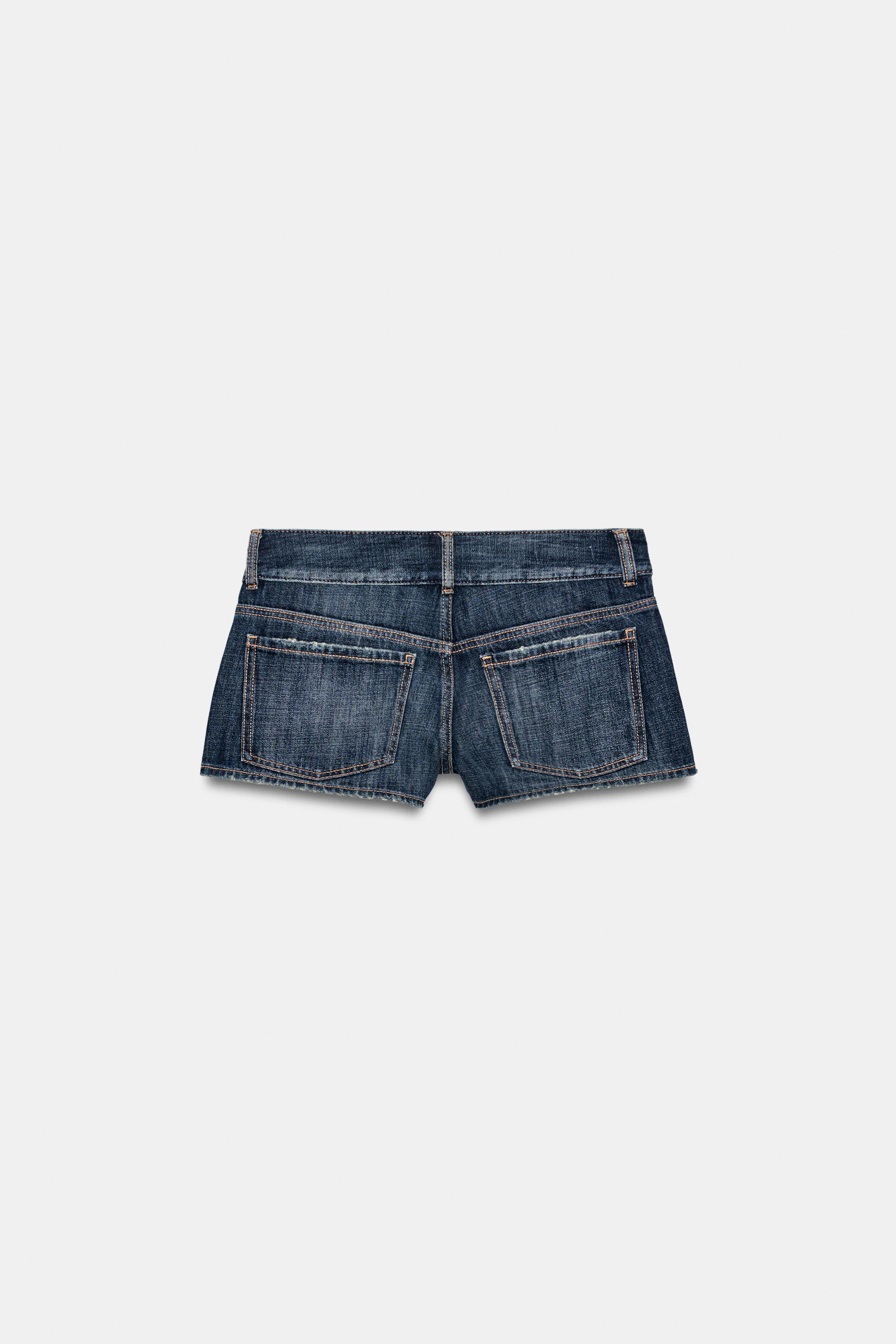 TRF DENIM MINI SHORTS WITH POCKETS